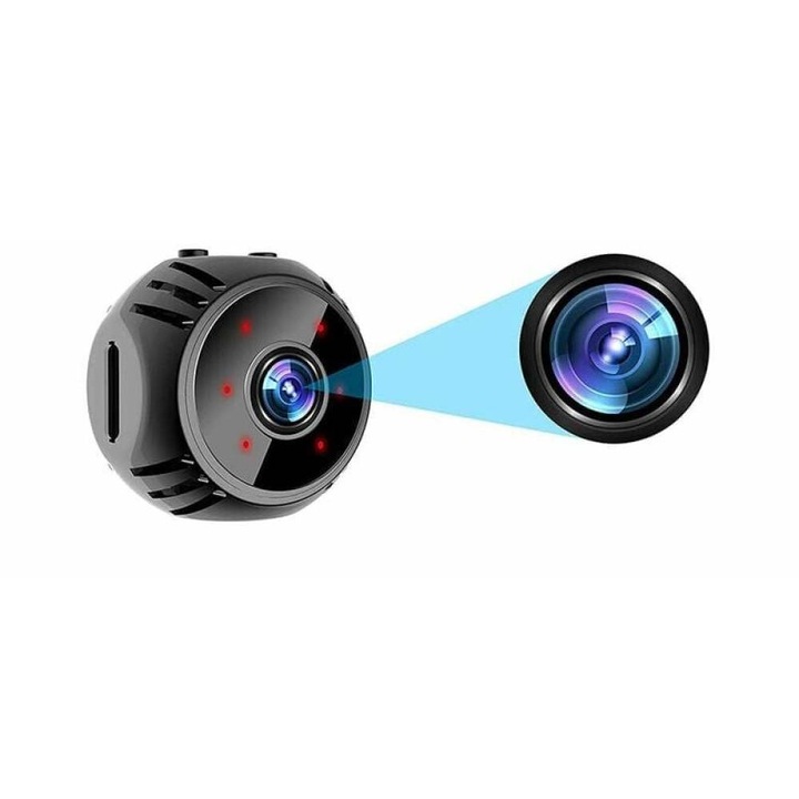 Camera de securitate compacta, Enforose, rezolutie Full Hd 1080P, stocare 32 Gb