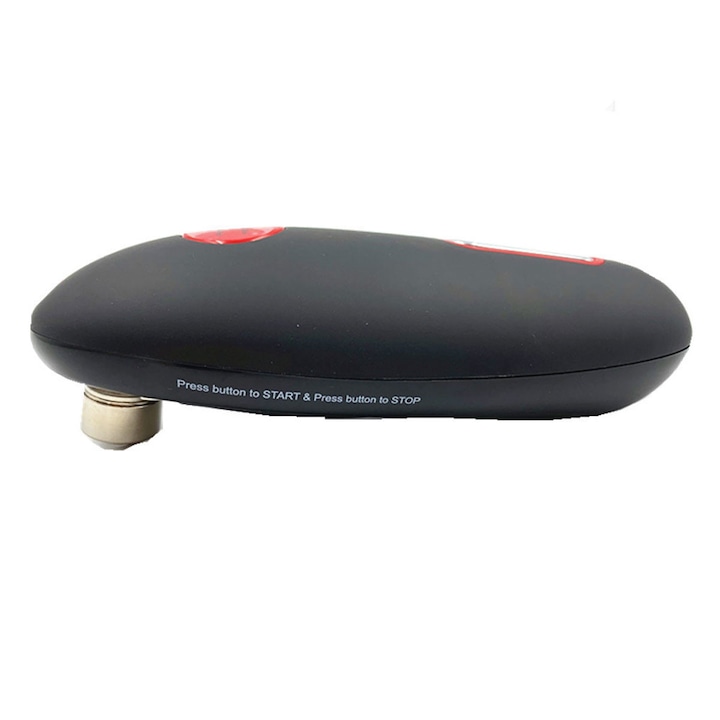 Enforose elektromos konzervnyitó, precíz vágás, csendes, hordozható, fekete