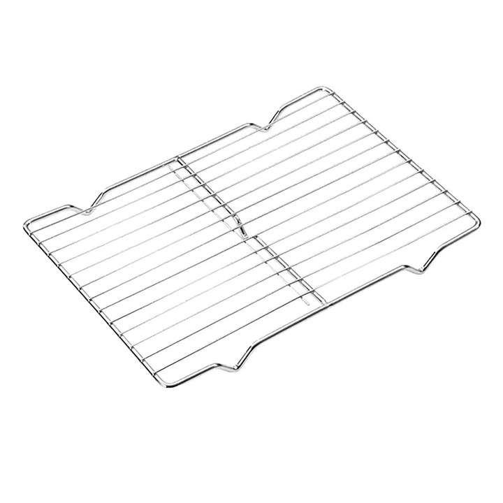 YANYXR 2 db grilltartó készlet, rozsdamentes acél, 25x18.5x1.5cm, ezüst
