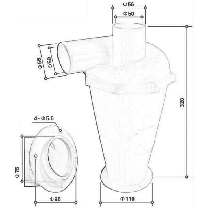 Високоефективен тръбен прахоуловител Enforose, 99% ефективност, полипропилен, издръжлив, 1200W
