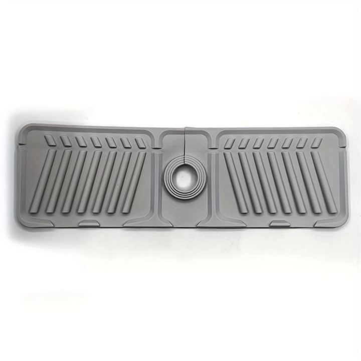 Подложка за сифон за мивка в баня, силиконова, скосена, водоустойчива, комплект от 1.