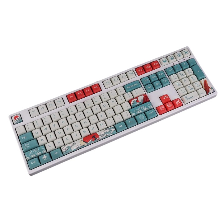 Set de taste PBT pentru tastatura mecanica, Multicolor