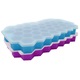 Forme cuburi de gheata, 2 bucati, silicon, albastru si mov, design compact