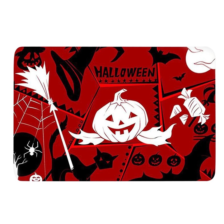 Covor absorbant Halloween, 40x60cm, multicolor, antiderapant, pentru interior