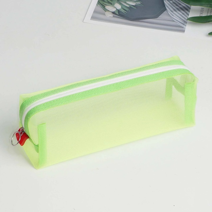Penar nylon transparent YANYXR, capacitate mare, 21x6.5x0.5cm