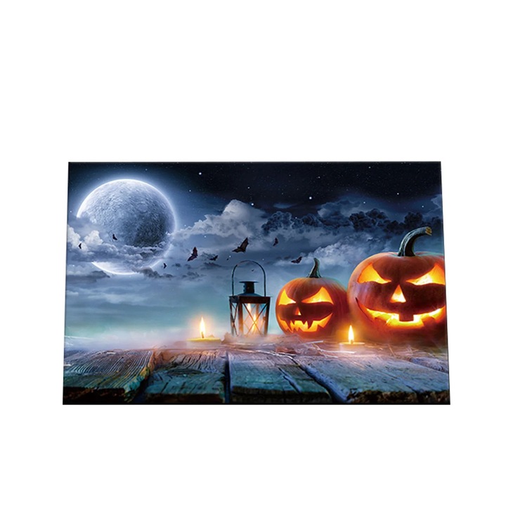 YANYXR Halloween bejárati szőnyeg, koponya, 40x60cm, poliészter