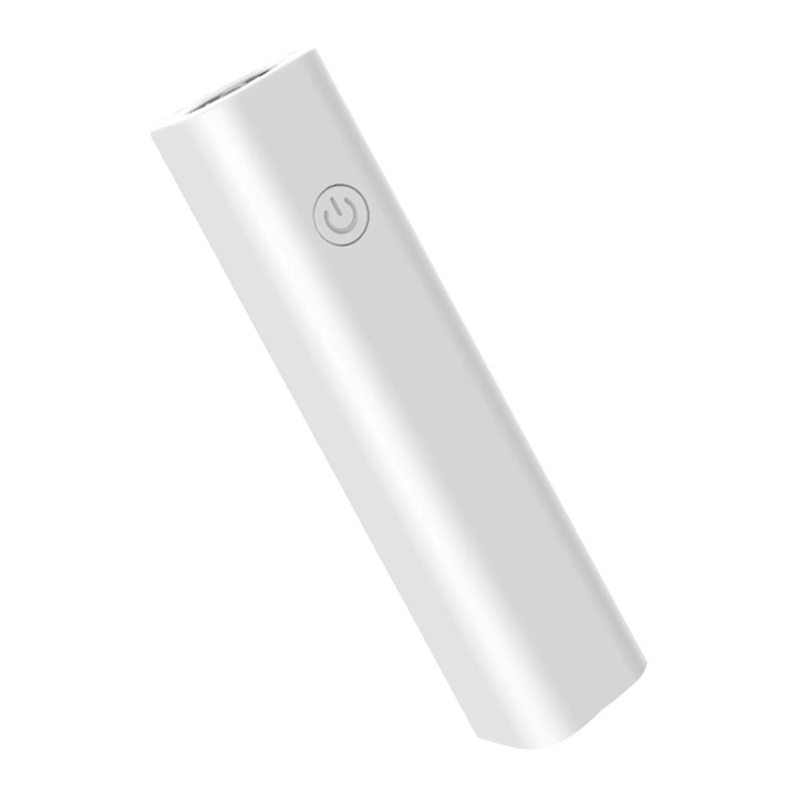 LED hordozható lámpa, 4.6in, fehér, újratölthető, vízálló, 12.8x2.6x2.6cm
