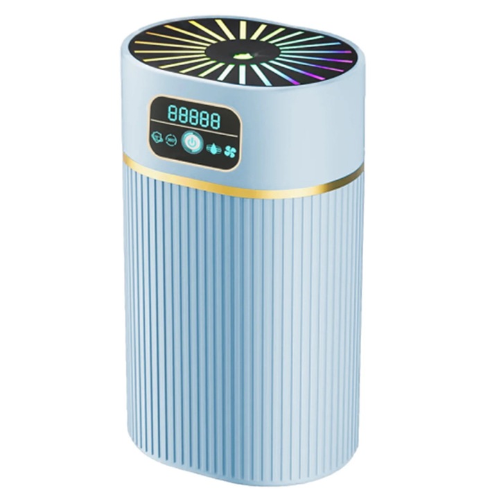 Umidificator 1.1L, functie lumina de noapte, alb-albastru, 11.5x9x21.5cm