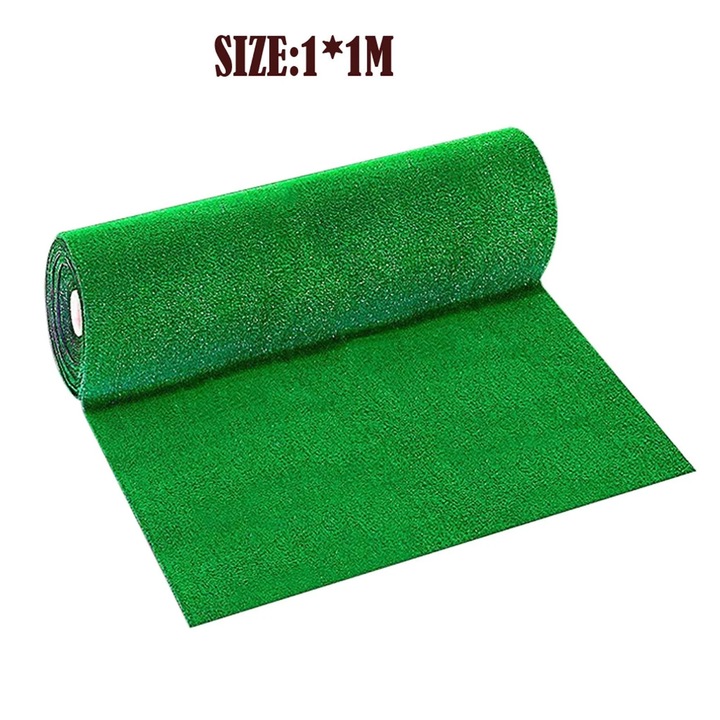 Kültéri műfű szőnyeg, zöld, 1x2m, vízálló