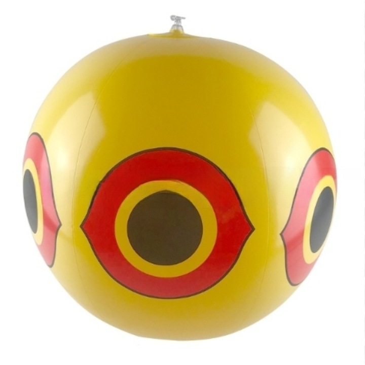 Set 3 Baloane Repelente pentru Pasari Enforose, Vinil Rezistent la Intemperii, Reflectorizat, Galben