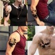 Set tatuaje temporare GLARYYEARS, 44 modele realiste, tema neagra
