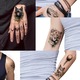 Set tatuaje temporare GLARYYEARS, 44 modele realiste, tema neagra