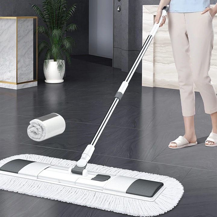 Mop podea YANYXR, lavabil, alb, 45x125cm, 1 pad