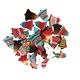 Set 50 Butoane din Lemn cu Forma de Clopot de Craciun, 20x25mm, Multicolor