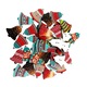 Set 50 Butoane din Lemn cu Forma de Clopot de Craciun, 20x25mm, Multicolor