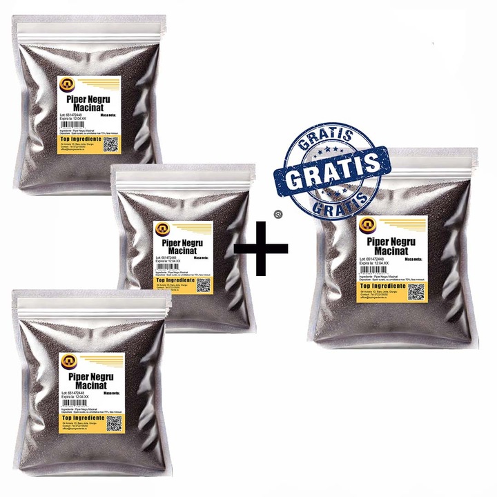 3+1 Gratis - Piper Negru Macinat - 250g