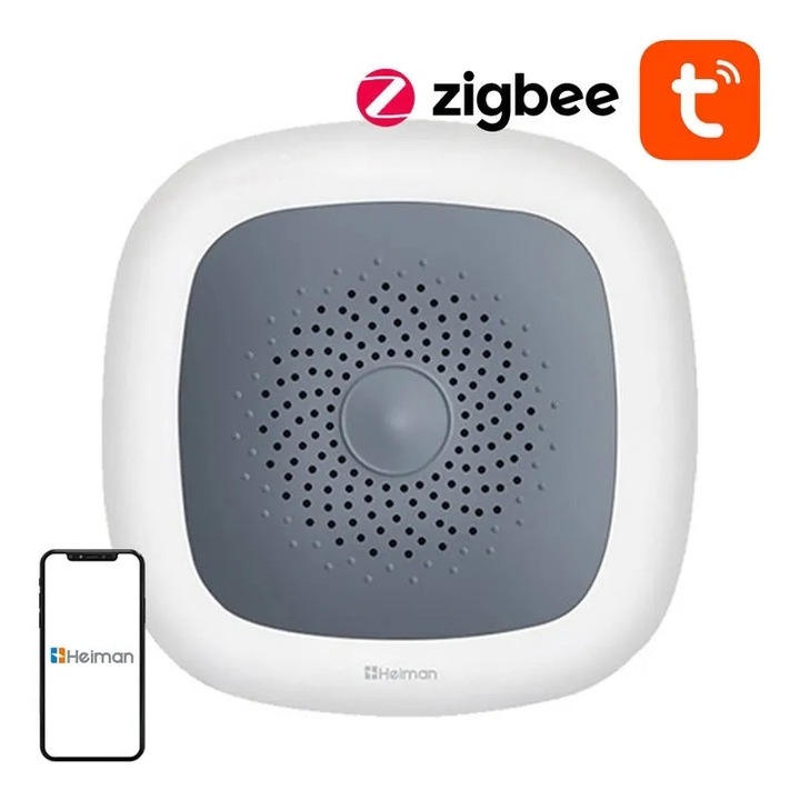 Senzor inteligent de temperatura si umiditate Zigbee Heiman HS1HT Tuya