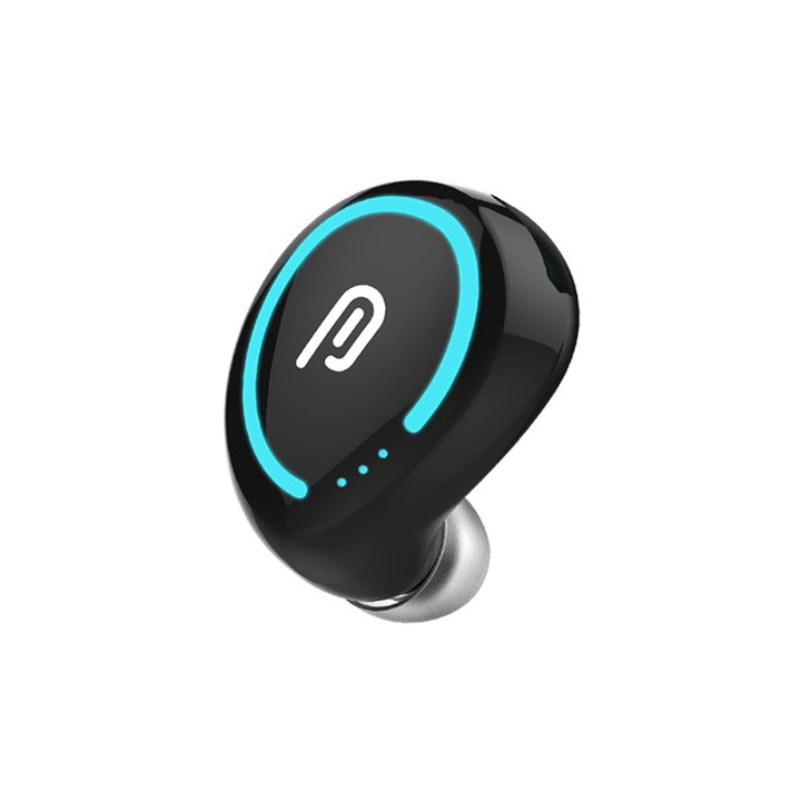 Vezeték nélküli sport fülhallgató, Bluetooth 5.1, ergonomikus, fekete