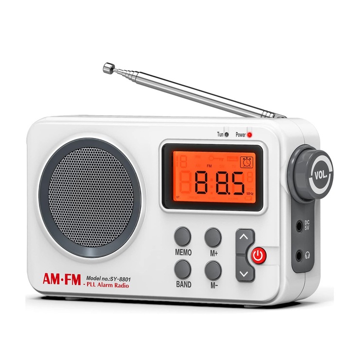 Radio portabil de inalta calitate, sunet Hi-Fi, design minimalist, functionare usoara, pentru varstnici, dimensiuni 30x15x10cm