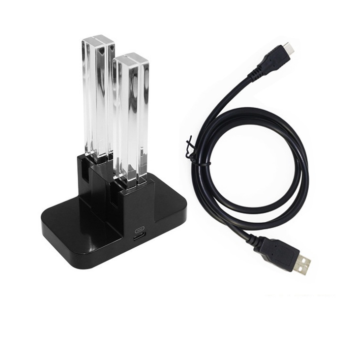 Зарядна станция за Switch, Zeaicos, бързо зареждане за 4 Joycon, LED индикатор, черен цвят