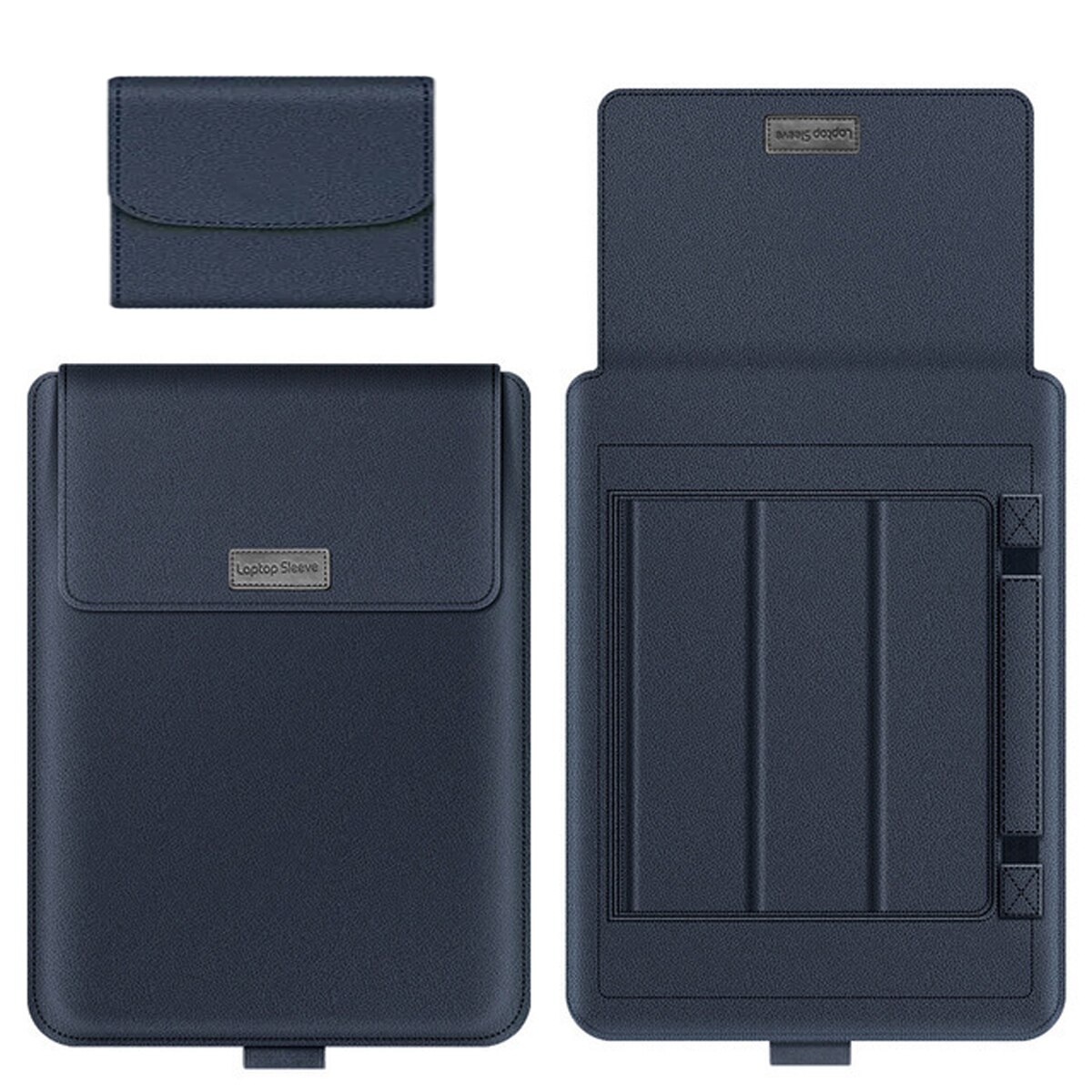 Geanta laptop Zeaicos, 14 inch, compatibilitate universala, albastru inchis, set inclus