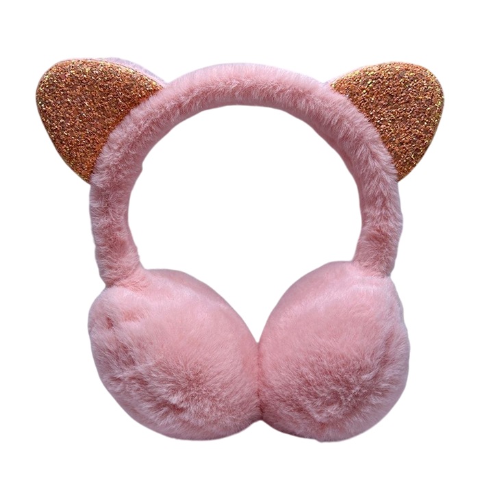 Női sapka szett, macska és nyúl fülek, összecsukható design, többszínű, tél