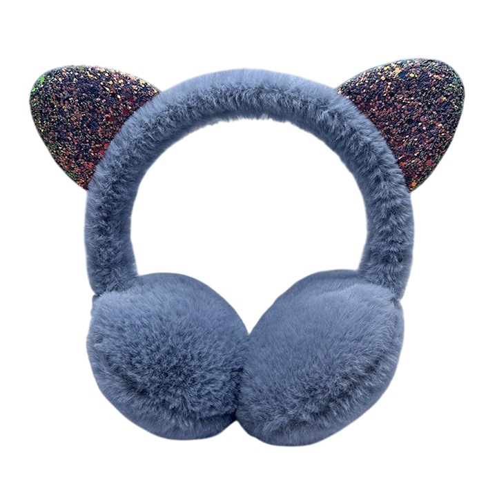 Női sapka szett, macska és nyúl fülek, összecsukható design, többszínű, tél