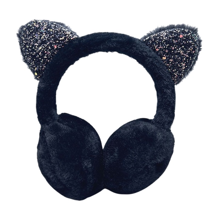 Női sapka szett, macska és nyúl fülekkel, összecsukható design, többszínű, tél