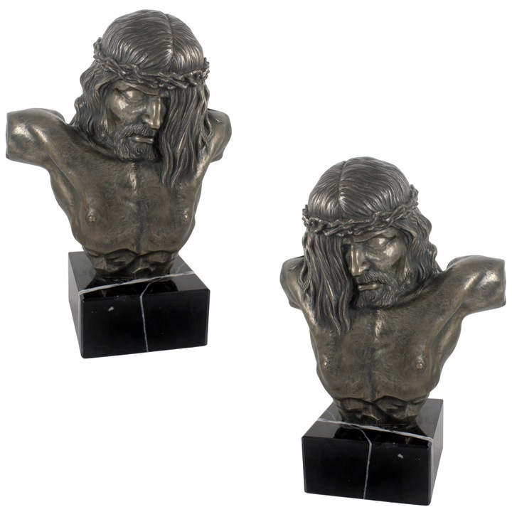 Iisus - statueta a lui Isus, bust pe baza de piatra, sculptura Art-Dog