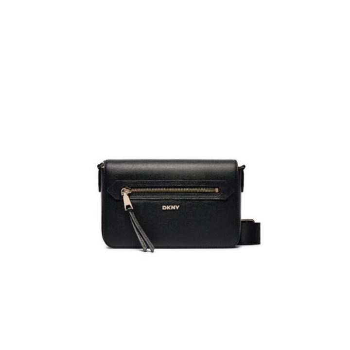 Dkny női táska, 304273711, Valódi bőr, Fekete