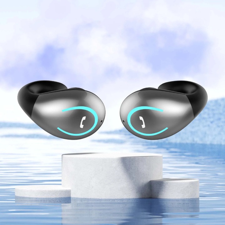 YANYXR Bluetooth 5.3 fülhallgató, sztereó, ezüst, tok nélkül, 2 db-os szett, 4-6 óra üzemidő
