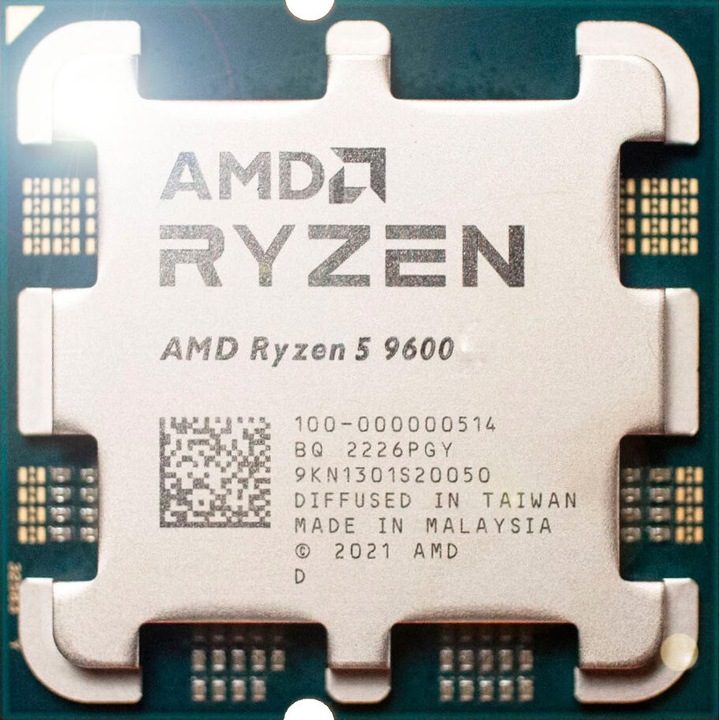 Процесор AMD Ryzen 5 9600 (3.8GHz) TRAY, 3.80 GHz, Socket AM5
