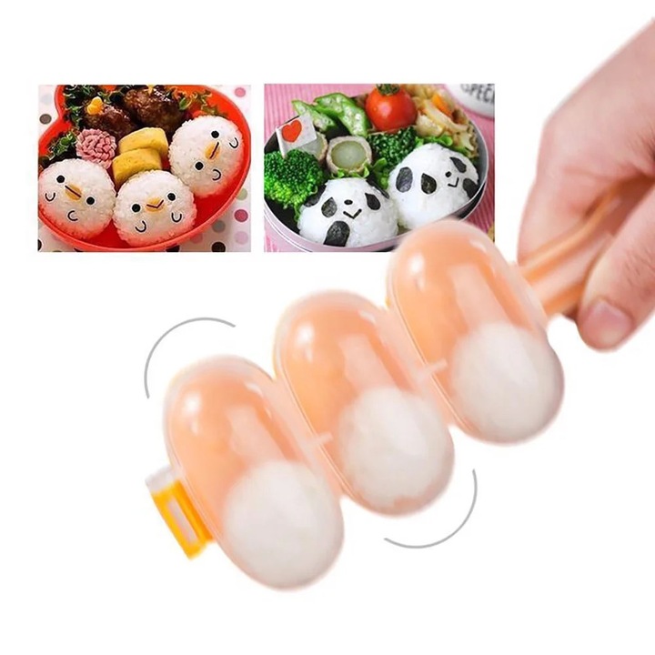 Set ustensile bucatarie, forme orez sushi, multicolor, 18.5x7x3cm