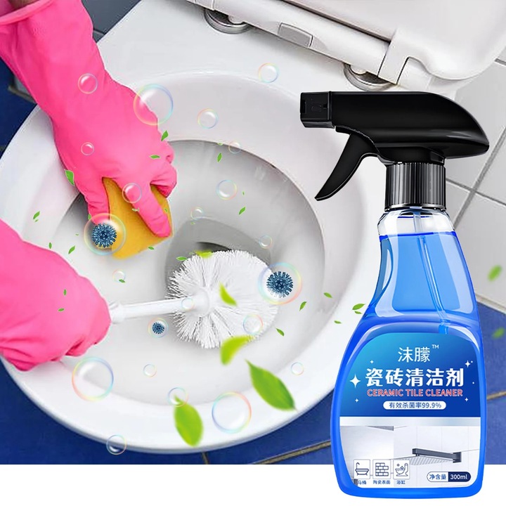 Detergent ceramica YANYXR 300ml pentru baie, indepartare calcar, curatare toaleta, puternic, 15.5x7cm