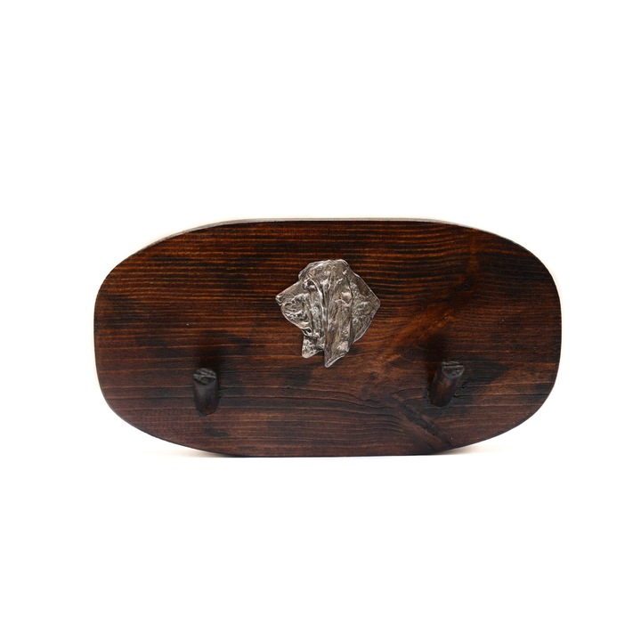 Cuier din lemn relief caine, Art-Dog, 10x20cm, maro