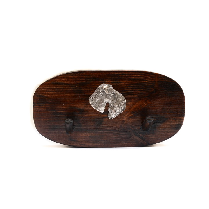 Kutyás fogas, Art-Dog, 10x20cm, fenyőfa, érem és kulcstartó