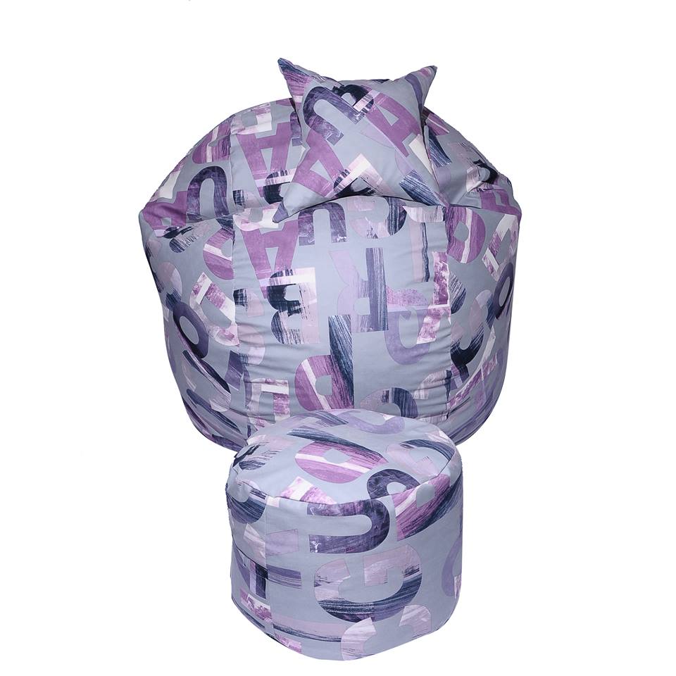 Set Fotoliu (Mare) King Size+Otoman+Perna - Mistique (Gama Premium) husa detasabila, Transformabil in pat, Fabricat in Romania, umplut cu fulgi de burete memory mix®, marca Pufrelax