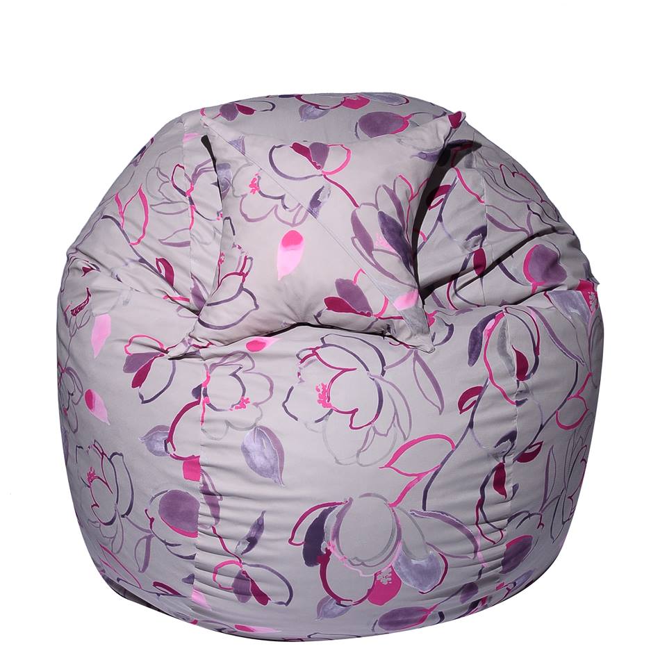 Set Fotoliu (Mare) King Size +Otoman - Flower Buds (Gama Premium) husa detasabila, Transformabil in pat, Fabricat in Romania, umplut cu fulgi de burete memory mix®, marca Pufrelax