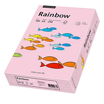 Carton A4 color, 160 g/mp, Rainbow, 250 coli/top, roz pastel Carton A4 color, 160 g/mp, Rainbow, 250 coli/top, roz pastel