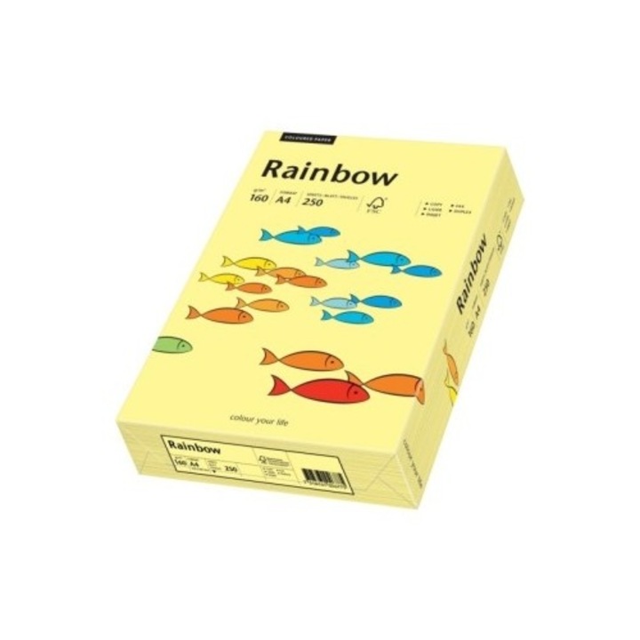 Carton Rainbow A4, 160g/mp, galben