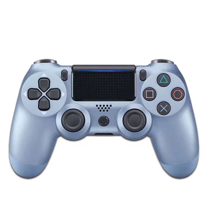 Vezeték nélküli gamepad, világoskék, 16 gomb, 1000 mAh, PlayStation 4-hez