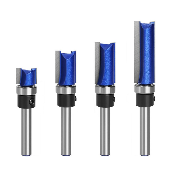 Set 4 freze de margine Yakumuz, carbide, pentru lemn, 1/4 inch