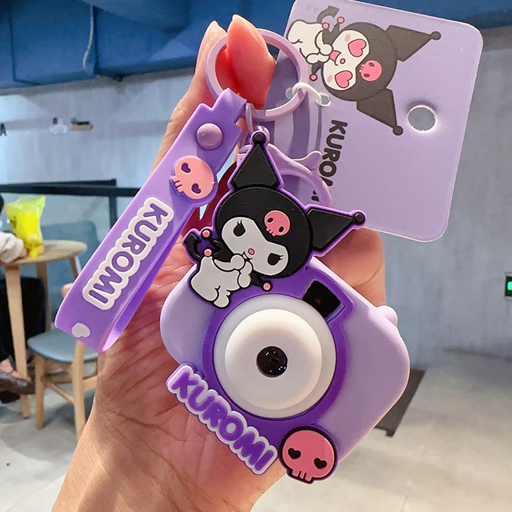 Breloc cu proiector, Zeaicos, caine cu urechi mari, design cartoon, stil Kuromi