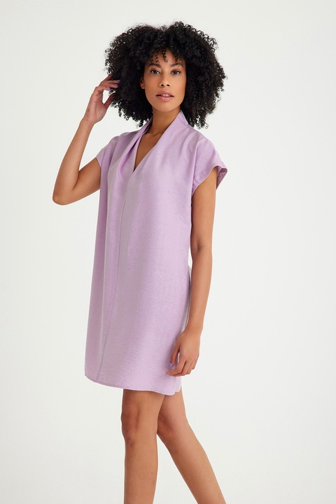 Just Like You, Rochie mini cu decolteu in V, Lila