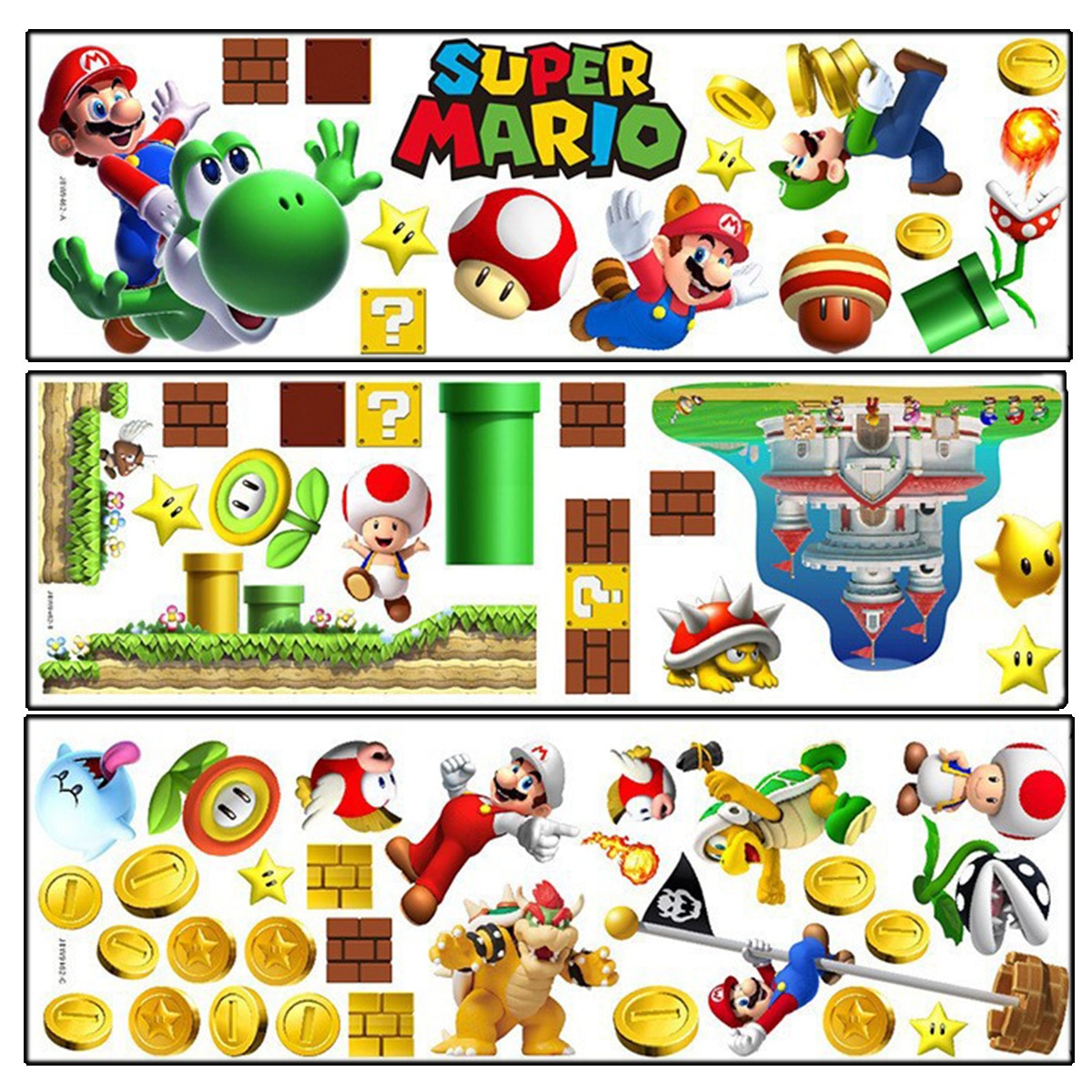 Super Mario Bros. ステッカー 3枚セット Set 3 Foi Stickere Decorative, Zeaicos, PVC, Model Super Mario, 30