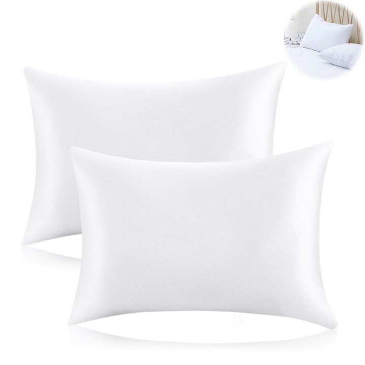 Сатенени калъфки за възглавници, TNEAYWHE, комплект от 2, микрофибър, многоцветни, 50x75 см