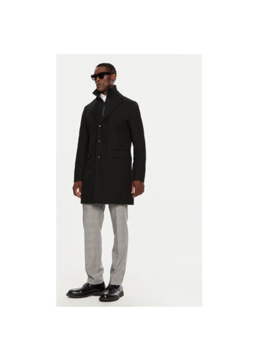 Palton barbati, Boss, 304237560, Lana/Poliester, Negru, Negru, 56