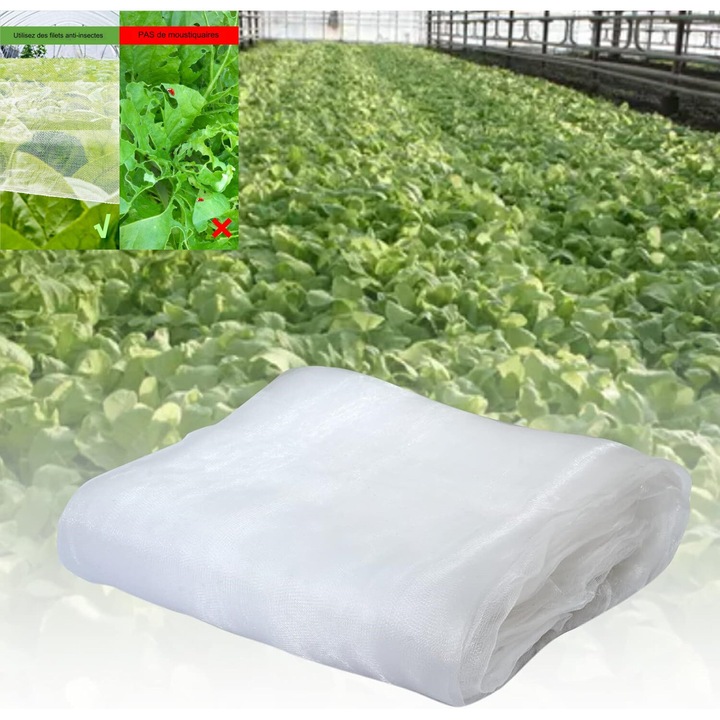 Rendkívül finom kerti háló, Enforose, nem mérgező, napálló, fehér, 1x10m