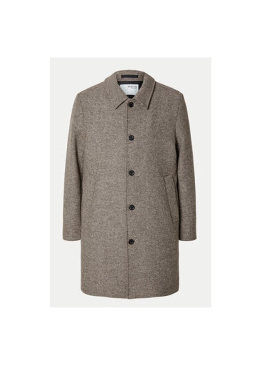 Palton barbati, Selected Homme, 304509803, Lana/Poliester reciclat, Bej, Bej