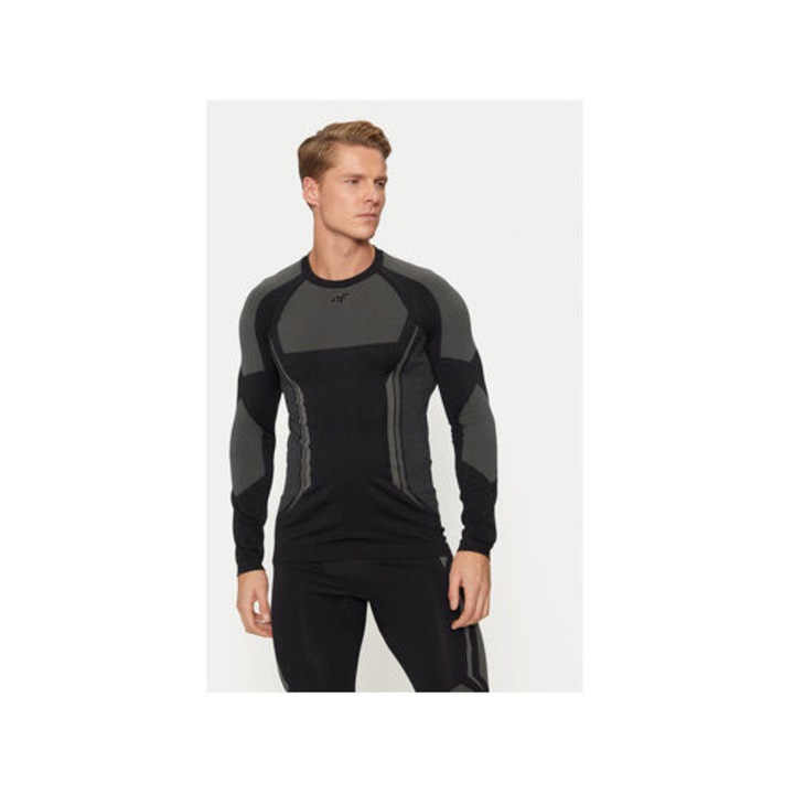 Мъжки термо суичър, 4F, 303945855, Полиамид/Полиестер, Черен, Черен, S-M